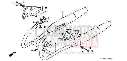 EXHAUST MUFFLER CA125V de 1997